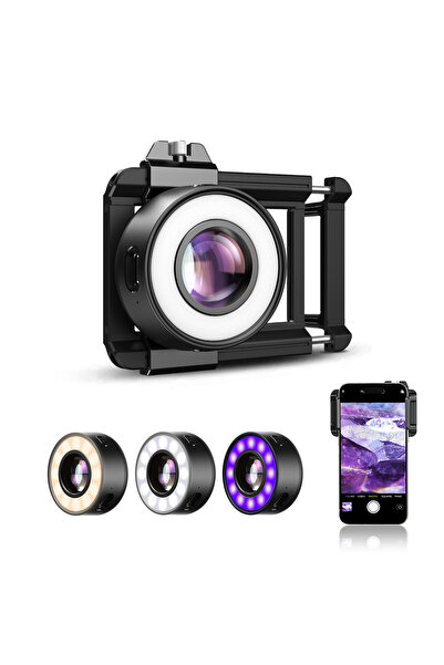 Choice black APEXEL New 120X Portable Microscope Jewelry Lens with Eyecup/Ill...