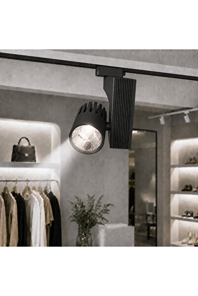 SEKA AYDINLATMA Ledli Ray Spot Siyah Kasa 40 Watt Sıcak Beyaz 4000 K