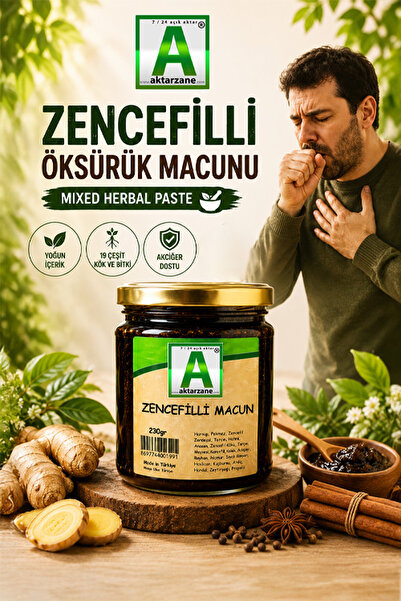Aktarzane Zencefilli Macun %100 Doğal Macunu Akciğer Temizleme 230gr