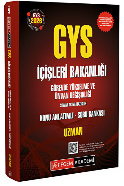 Pegem Akademi Yayıncılık 2026 GYS İçişleri Bakanlığı Konu Anlatımlı Soru Bank...