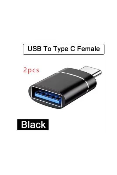Choice أسود B 2PCS USB 3.0 إلى USB C OTG محول من النوع C ذكر إلى USB 3.0 أنثى...
