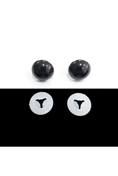 hobimon Amigurumi Screwed Black Eye 16 mm - 100 τεμάχια (50 ΖΕΥΓΑ) Πιστοποιημ...