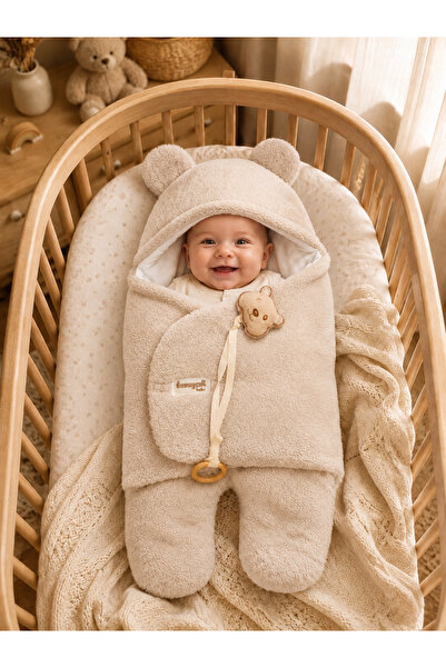 Tomuycuk Welsoft Plush Baby Swaddle Blanket Footed Sleeping Bag |   Winter Th...