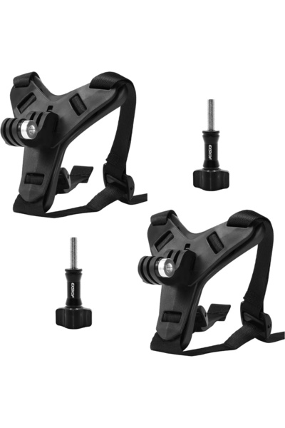 Choice6 2xChin Strap 2xScrew Motorcycle Helmet Strap Chin Mount For Gopro Her...