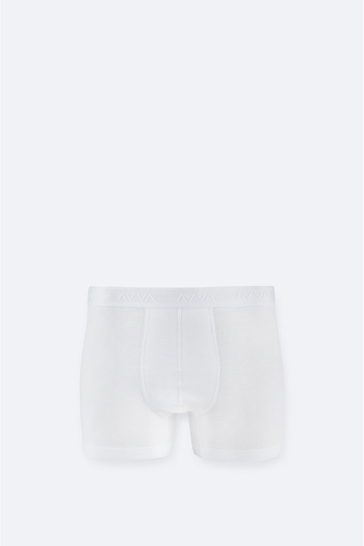Avva Erkek Beyaz Basic Pamuklu Tekli Regular Fit Boxer B009510