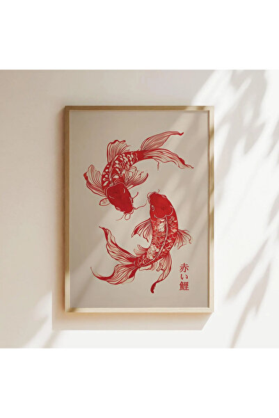 Choice16 30x40cm-unframed D Japanese Red Koi Fish Canvas Prints Poster Modern...