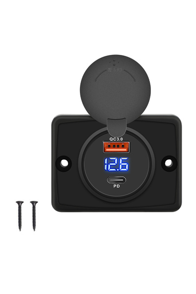 Choice3 QC PD with volt QC3.0+18WPD Car Charger Dual USB Adapter Round Shape ...