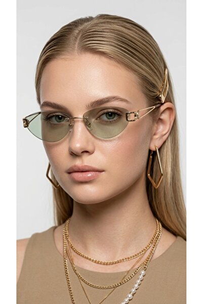 Olivier Philippe 3626 Cat Gold-Green Sunglasses