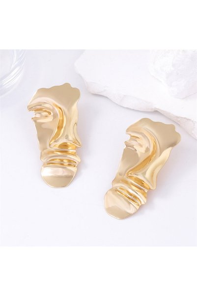 Choice gold earring Light Luxury, Unique and Cool Style, Creative Design, Irr...