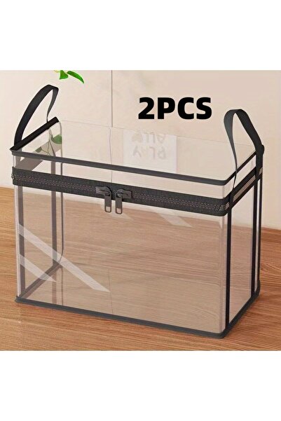 Choice 2PCS 2-Pack Large Transparent Storage Boxes, Foldable and Space-Saving...