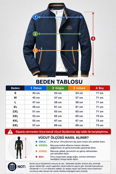 ixir Nakış Armalı Mevsimlik Erkek Mont & Ceket Lacivert