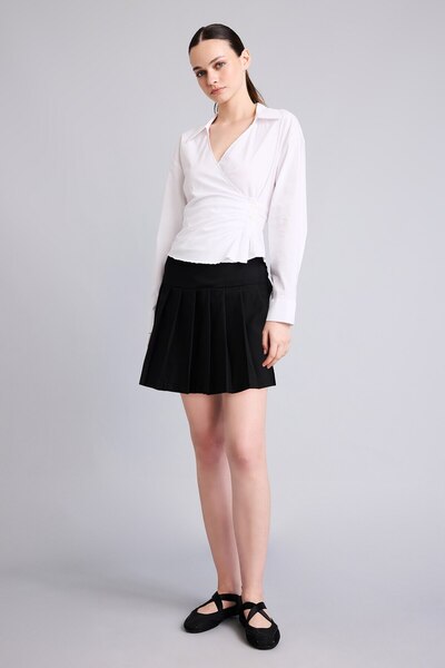 DeFacto Normal Waist Pleated Mini Skirt I6720Ax26Au
