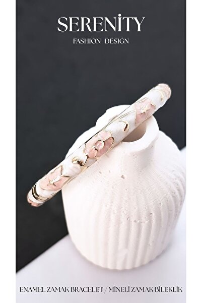 Serenity Satin Enamel Colored Gilded Brass Plated Zamak Bracelet