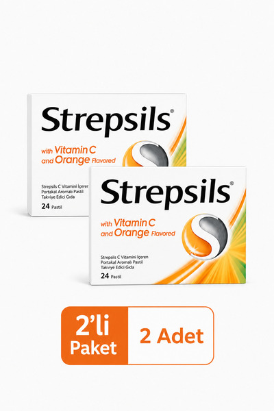 STREPSİLS Portakal & C Vitamini Aromalı 24 Pastil 2 Adet