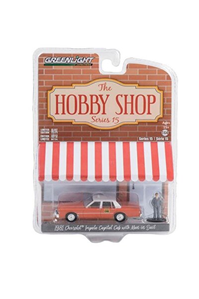 Greenlight 1981 Chevrolet Impala Capital Car with Man in Suit 1/64 Model Car