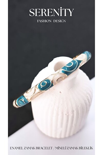 Serenity Satin Enamel Colored Gilded Brass Plated Zamak Bracelet