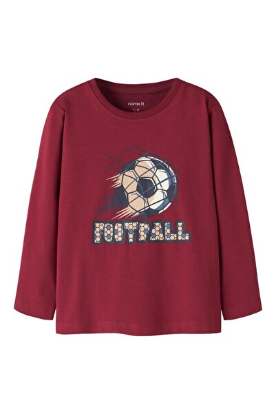 Name it Μπλούζα μακρυμάνικη αγόρι 13224978 "Football" μπορντό