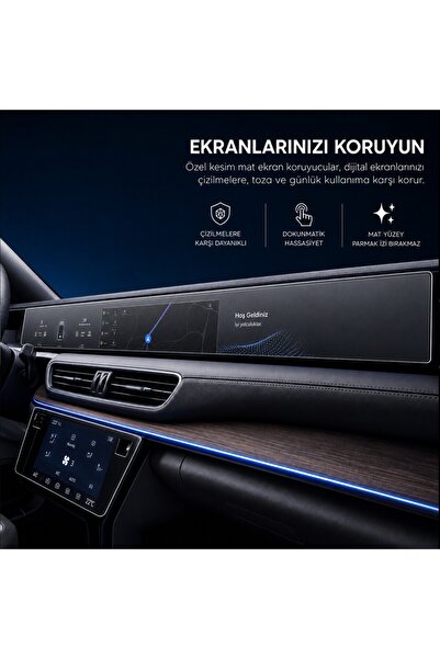Engo TOGG T10X Mat Ekran Koruyucu Dijital Gösterge Bilgi Ve Kumanda Ekranı