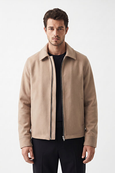 Mach Men's Regular Fit Quilted Premium Imported Fabric Cashmere Jacket