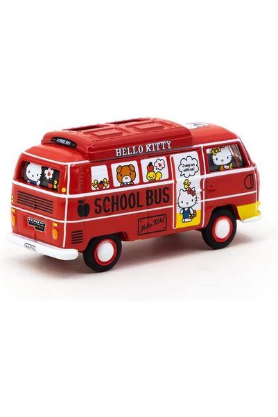 Tarmac Works Tarmac Volkswagen Type 2 Hello Kitty Capsule School Bus 1/64 Model Car
