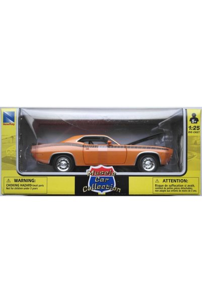 Generic Brand 1:25 Muscle Model Car 18539 1970 Plymouth Cuda Orange