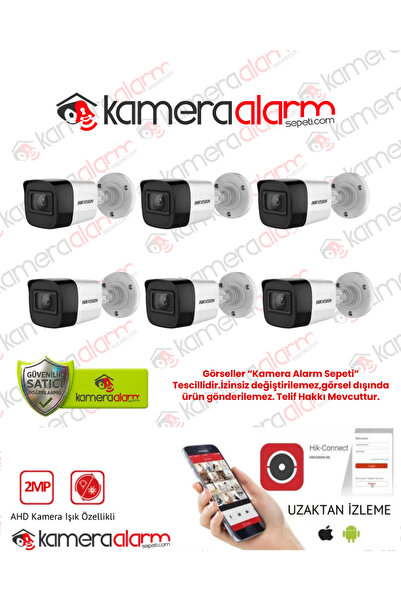 Hikvision 6 Adet 2mp 2.8mm Ahd Ir Bullet Kamera
