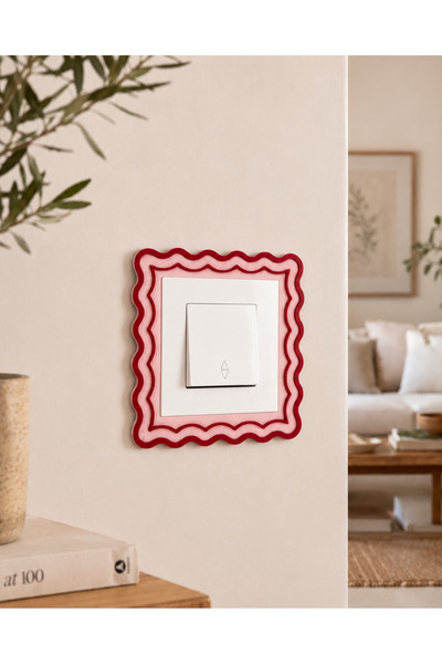 Curv Design Renkli Dalga Şeklinde Priz Süsü