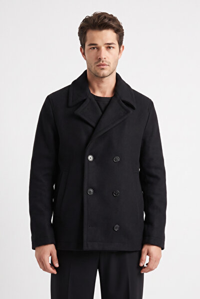 Mach Men's Regular Fit Double-Breasted Quilted Premium Imported Cashmere Jacket