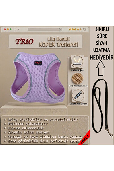 Trio Air -Mesh Small and Medium Breed Cat Dog Chest Harness Soft, Breathable,...