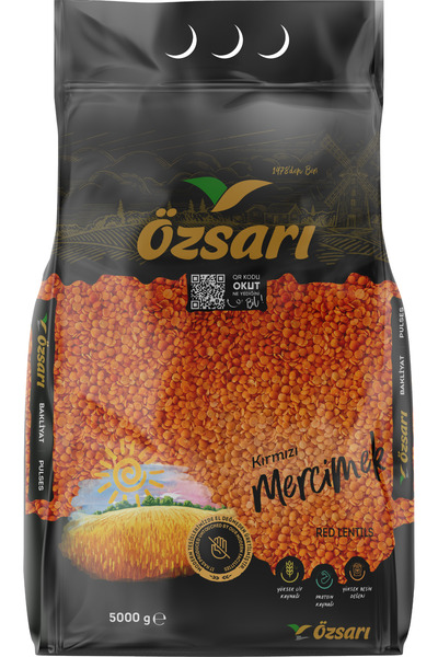 ÖZSARI Kırmızı Mercimek Yaprak 5 Kg