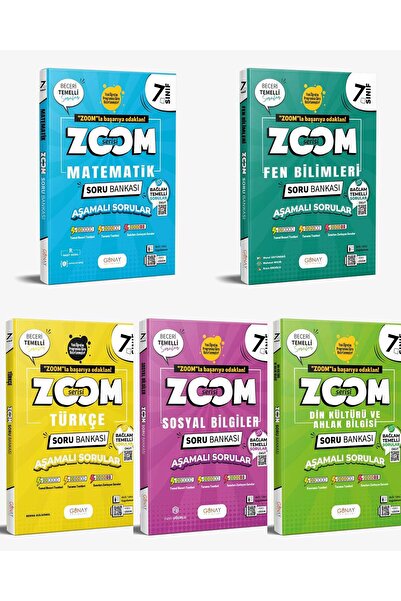 Günay Yayınları GÜNAY YAYINCILIK 7. SINIF ZOOM TÜRKÇE-MATEMATİK-FEN-SOSYAL-Dİ...