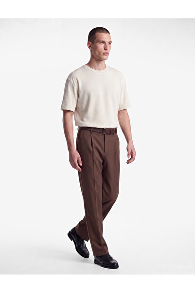 Koton Kısa Kollu Bisiklet Yaka Pamuklu Tok Kumaş Basic Oversize Tişört