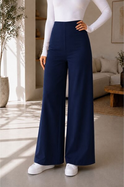 Maison La Femme Pantaloni de damă cu picioare largi