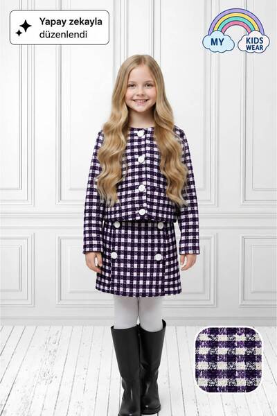My Kids Wear Girl's Jacket Set – Shorts Skirt Two-Piece Set 2-8 Years Old 12305