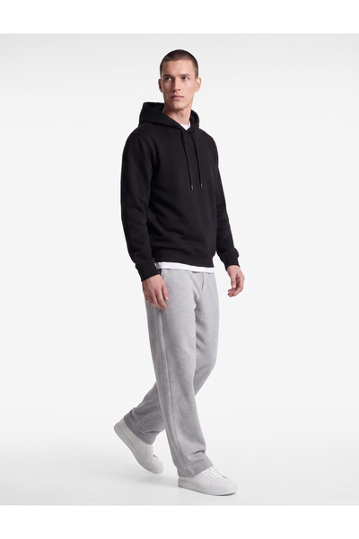 Koton Raised Long Sleeve Basic Hooded Sweatshirt