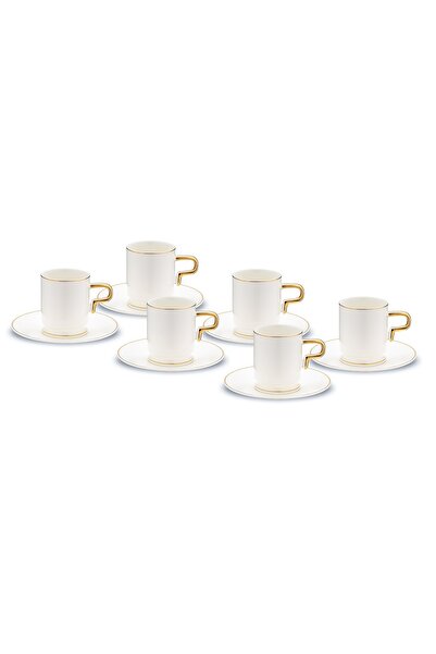 Jumbo Merse 6 Kişilik Kahve Fincan Takımı Gold