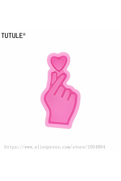 TUTULE قالب سيليكون على شكل قلب وردي - قالب على شكل قلب الحب - قالب هدايا عيد...