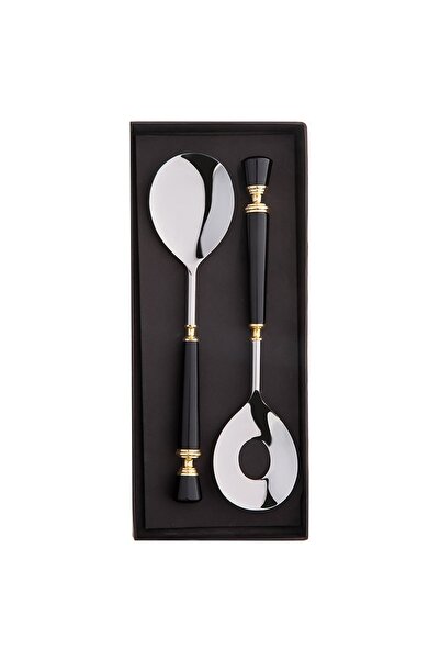 Jumbo Black 2 Parça Salata Servis Seti