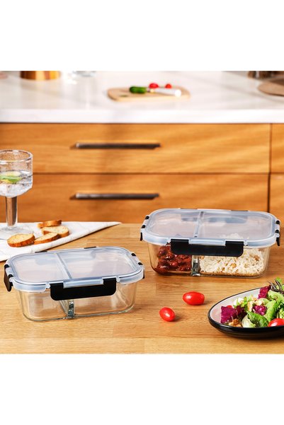 Emsan Twin 980 ml Borosilicate Storage Container