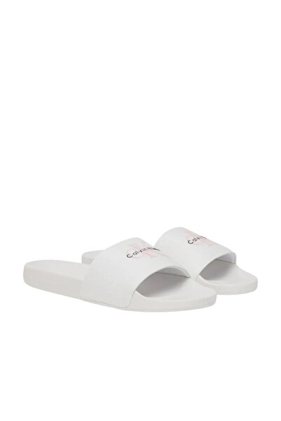 Calvin Klein Ck Yw0Yw01967 Slıde Monogram Wn Logo Ck Women's Slippers