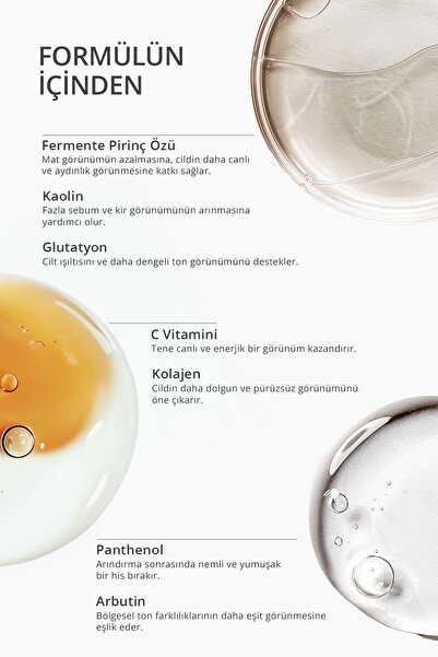 Lien Beaute Lumirice Fermente Pirinç Peeling Etki Maske Aydınlatıcı Ton Eşitleyici Leke Karşıtı Kolajen Arbutin