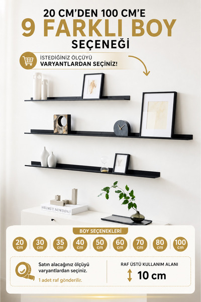 VENON 1 Adet Metal Duvar Rafı 50 cm Metal Duvar Rafı , Uçan Raf , Çerçeve Raf...