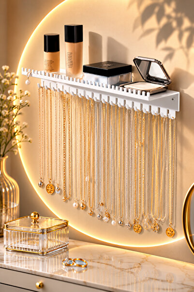 VENON White Esi̇la Metal Wall Mounted Jewelry Hanger Jewelry Stand Bracelet N...