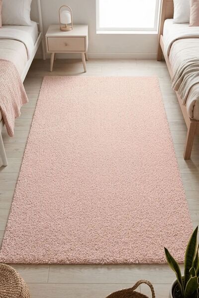 Genel Markalar Mars-PEMBE-Premium Kadifemsi Halı Oturma Odası-Salon-Mutfak-Ka...