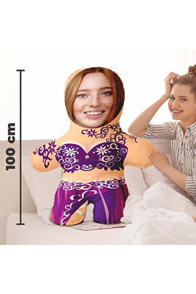 Motto Gift Kişiye Özel Fotoğraflı Dansöz Peluş Oyuncak Yastık Esprili Komik H...