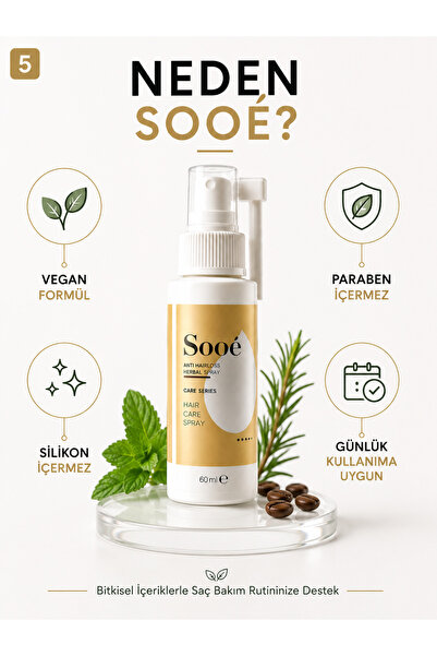 Sooê Saç Dökülmesine Karşı Serum Sprey - Anti Hair Loss Lotion 60ML
