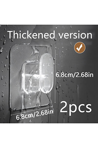 Choice L Enlarge 2Pcs Extra Large and Thick Strong Adhesive Hooks, Bathroom T...