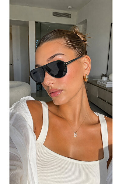 Goldmine Unisex Tina Aviator Sunglasses Uv400 Black Black