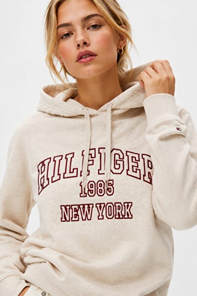 Tommy Hilfiger 100% Organic Cotton Comfortable Cut Embossed Printed Hooded Sw...