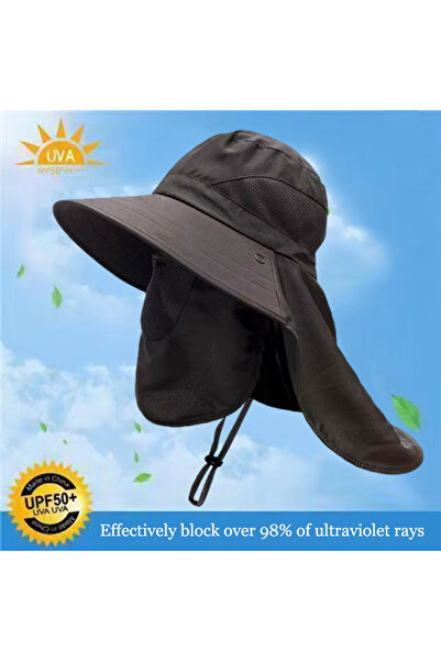Choice5 Black Summer Sun Hats UV Protection Outdoor Hunting Fishing Cap For M...